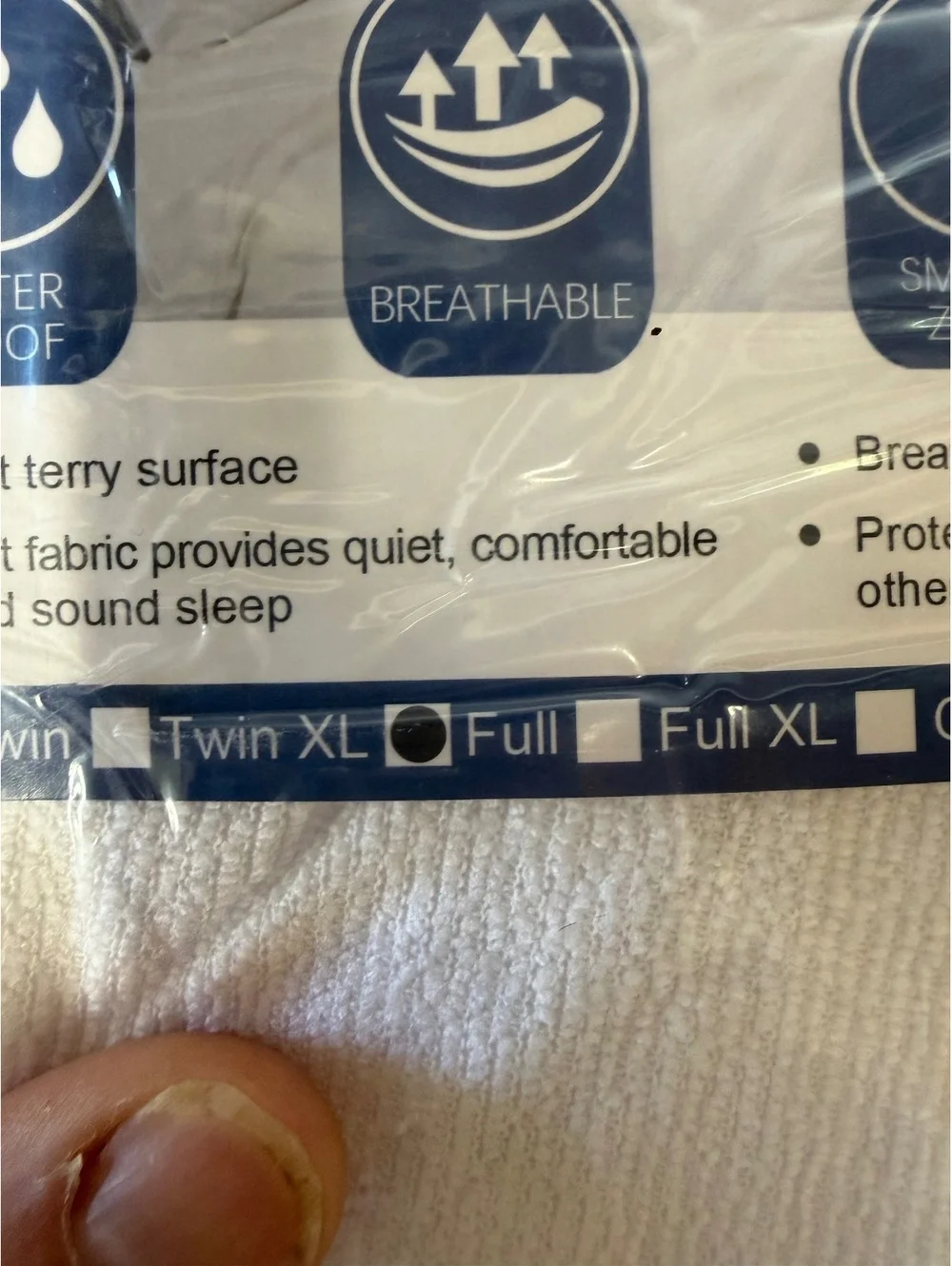Moonsea Full Size Mattress Zippered Encasement Waterproof Breathable Protector